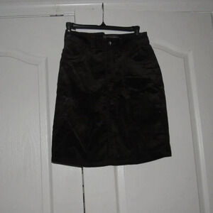 CHRISTOPHER BLUE Corduroy Straight Brown Skirt Size 2